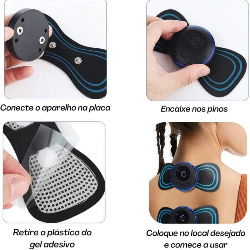 Mini Massageador Portátil - Alívio de Dores Cervicais